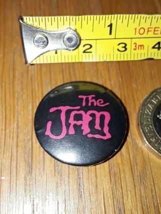 Vintage 1970s/80s 25mm The Jam Rare Metal Badge Mod Punk Badge Pinback Pin No 79