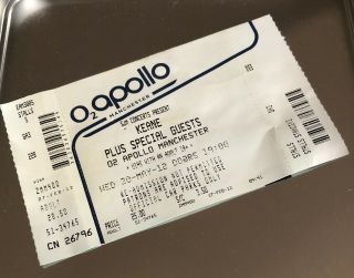 Keane Ticket Stub - Manchester Apollo 30/05/2012 - Rare Concert Memorabilia