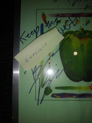 RARE,  Framed,  Autographed Pepper band Picture/Drumstick.  Sublime 2