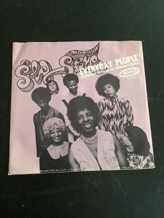 Sly & The Family Stone Everyday People Rare Picture Sleeve 7” 45 Soul Funk 1969