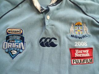 RARE NSW STATE OF ORIGIN BLUES CANTERBURY CENTENARY RUGBY JERSEY LARGE 2