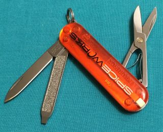 RARE Victorinox Swiss Army Knife - Orange Translucent Classic SD - SpiceWorks 2