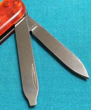 RARE Victorinox Swiss Army Knife - Orange Translucent Classic SD - SpiceWorks 4