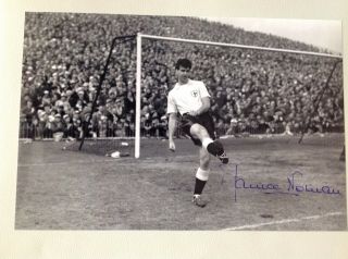 Signed Maurice Norman Tottenham Hotspur Double England 1962 World Cup 1950s Rare