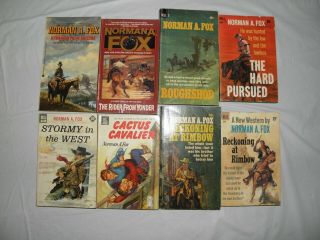 Norman A.  Fox 5 Vintage Western Novels Paperback Rare