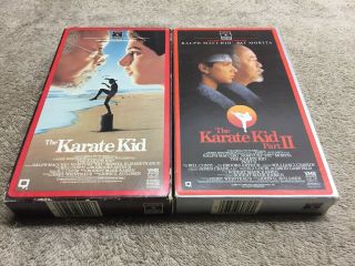 Rare 1st Rca Vhs Releases: The Karate Kid (1985),  The Karate Kid Ii (1986)