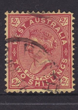 Western Australia Rare 1911 2/ - Red On Yellow Qv Fine Sg 124a Cv$80,  (he138.  1)