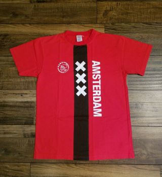 Rare Ajax Amsterdam T Shirt Soccer Large Netherlands Holland Jersey World Fifa