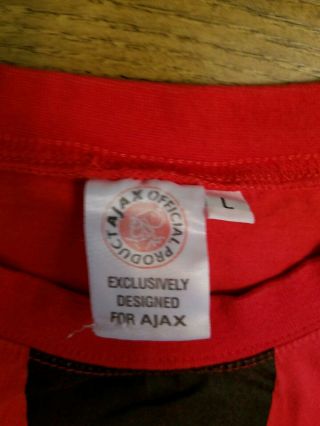 Rare Ajax Amsterdam T Shirt Soccer Large Netherlands Holland Jersey World Fifa 5