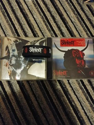 Slipknot Bundle: Iowa And Best Of (antennas To Hell) Plus Rare Wristband
