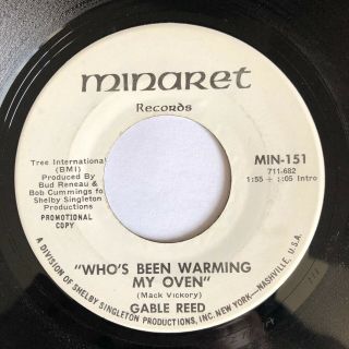 Rare 1970 Soul Funk Minaret 45 Gable Reed - Who 