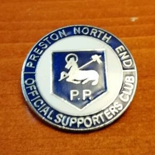 Rare Preston North End Fc Supporters Club Enamel Pin Badge