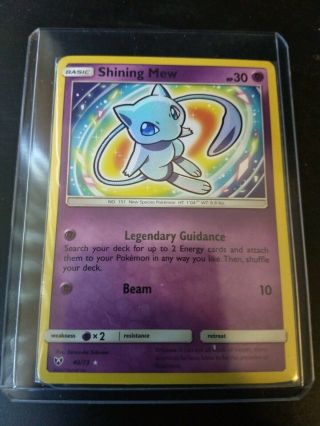 Shining Mew Holo Card.  Rare From Shining Legends