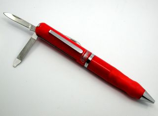 Vintage,  Rare Red Coleman Pen Pocket Knife
