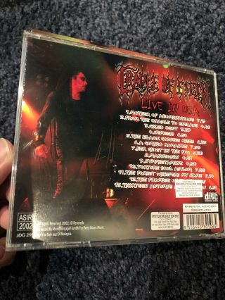 Cradle Of Filth Live In USA CD Rare Death Extreme Gothic Metal 2