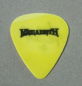 Megadeth // Dave Mustaine Custom Tour Guitar Pick // Rare & Vintage Yellow/black