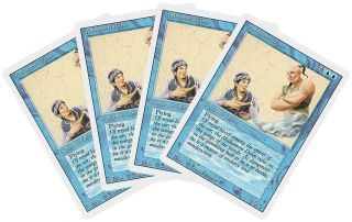 Mahamoti Djinn [4x X4] Revised Nm - M Blue Rare Magic The Gathering Cards Abugames