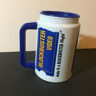 Vintage Blockbuster Video Thermo Travel Mug Hot Cold Collectible 90s Cup Rare