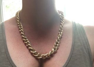 Rare Vintage Avon Gilded Links Necklace Chunky Gold Tone Chain 25”