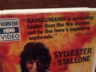Rambo First Blood Part II VINTAGE VHS BIG BOX WHITE CASE HBO Video 1985 RARE 2