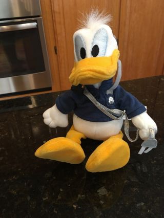 Disney Donald Duck Rare Backlot Plush Stuffed Animal Bean Bag Toy Doll 10 "