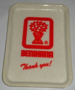 Rare Benihana Restaurant Check Tray Tip Tray Made In The Usa