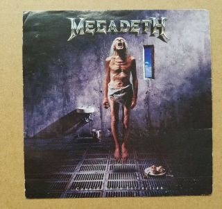 Megadeth Countdown To Extinction 4.  5 X4.  5 Square Sticker Metal 1992 Vintage Rare