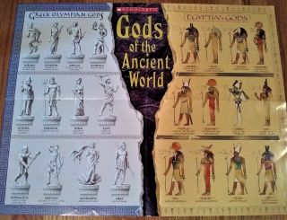 Percy Jackson Poster " Gods Of The Ancient World " Scholastic Rare