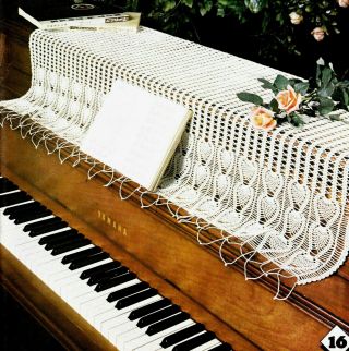 Rare/stunning Pineapple Piano Doily/crochet Pattern Instructions Only