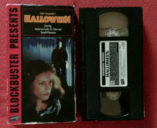 Halloween (vhs) Blockbuster Edition Michael Myers Horror.  Rare