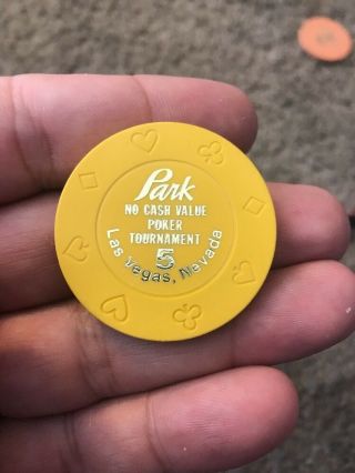 Rare 5 Park Casino Ncv Poker Chip From Las Vegas,  Nevada