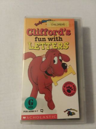 Cliffords Fun With Letters (vhs,  1992) Rare