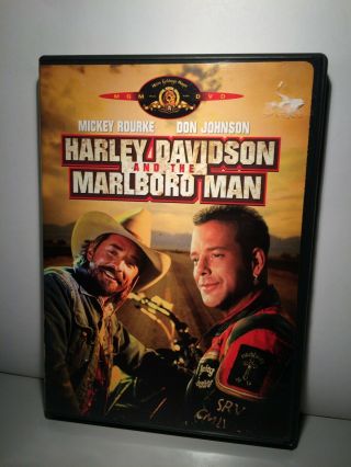 Harley Davidson And The Marlboro Man Dvd Mickey Rourke Don Johnson Rare Oop