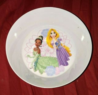 Disney Princess And The Frog Tiana Rapunzel Bowl Zak Designs Kids Melamine Rare