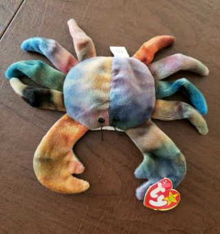 Ty Beanie Babies Claude The Crab Rare Retired All Caps Error Pvc 1st Edition
