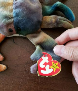 Ty Beanie Babies CLAUDE the Crab Rare Retired ALL CAPS ERROR PVC 1st EDITION 3