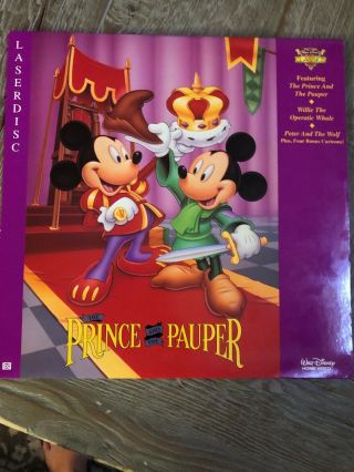 The Prince And The Pauper Laserdisc Ld Very Rare Walt Disney