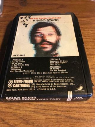 Ringo Starr Blast From Your Past Rare 8 Track Tape Late Nite Bargain
