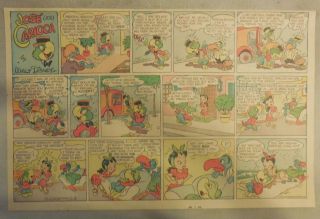 Jose Carioca Sunday Page By Walt Disney From 11/15/1942 Rare Half Page Size