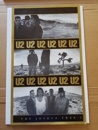 U2 Joshua Tree Poster Rare 21.  5 " X 37 "