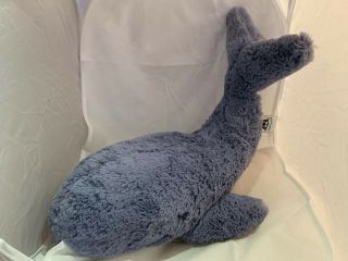 Vguc - Htf - Rare - 17” Jellycat London.  Wowser Wilber Plush Whale.  Soft.