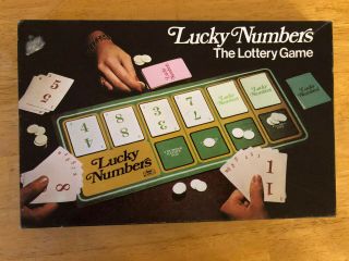 Vintage 1975 Milton Bradley " Lucky Numbers The Lottery Game " Rare