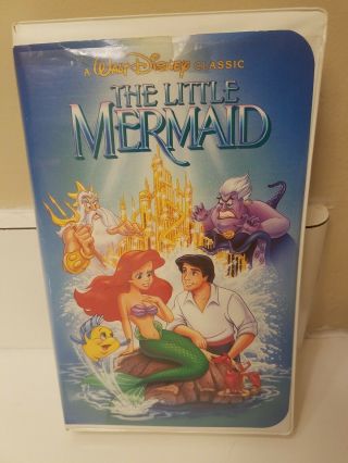The Little Mermaid Disney VHS Banned Cover RARE 1st Sticker Label,  Black Diamond 3