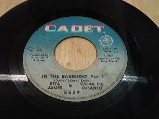 Rare Soul 45 Etta James & Sugar Pie Desanto In The Basement I & Ii 7 " Vg