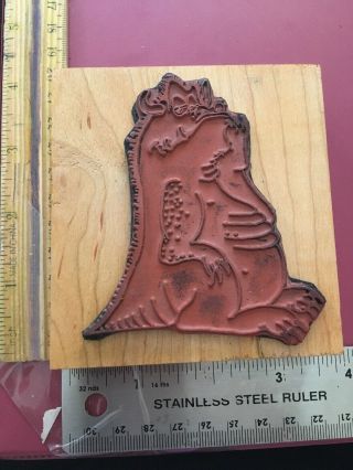 RARE Monster Susan Kinsey 1991 Susan ' s Delusions Mounted Rubber Stamp Dragon 2