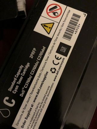 RARE FIND Dell Printer cartridges - whole set - - C3760n model 4