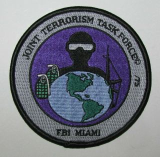 Florida State Miami Fbi Justice Police Jttf Patch Terrorism Rare Prototype