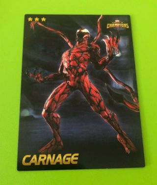 Marvel Contest Of Champions 11 Carnage Card - Rare Non - Foil