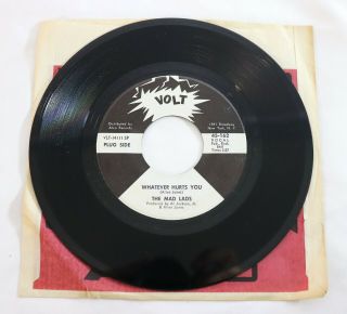 The Mad Lads Whatever Hurts Volt Promo Vtg Funk Soul 7 " 45 Record Rare Ex,