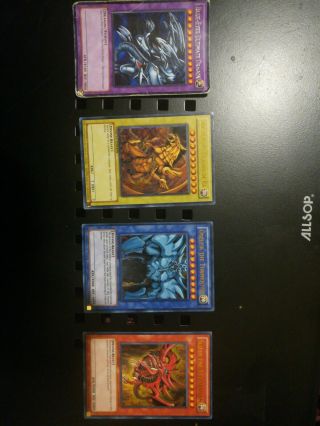 4 Individual Rare Yu - Gi - Oh Cards - 3 In - 1 In Slightly Worn Conditio
